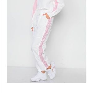 Colorblock windbreaker jacket pant set